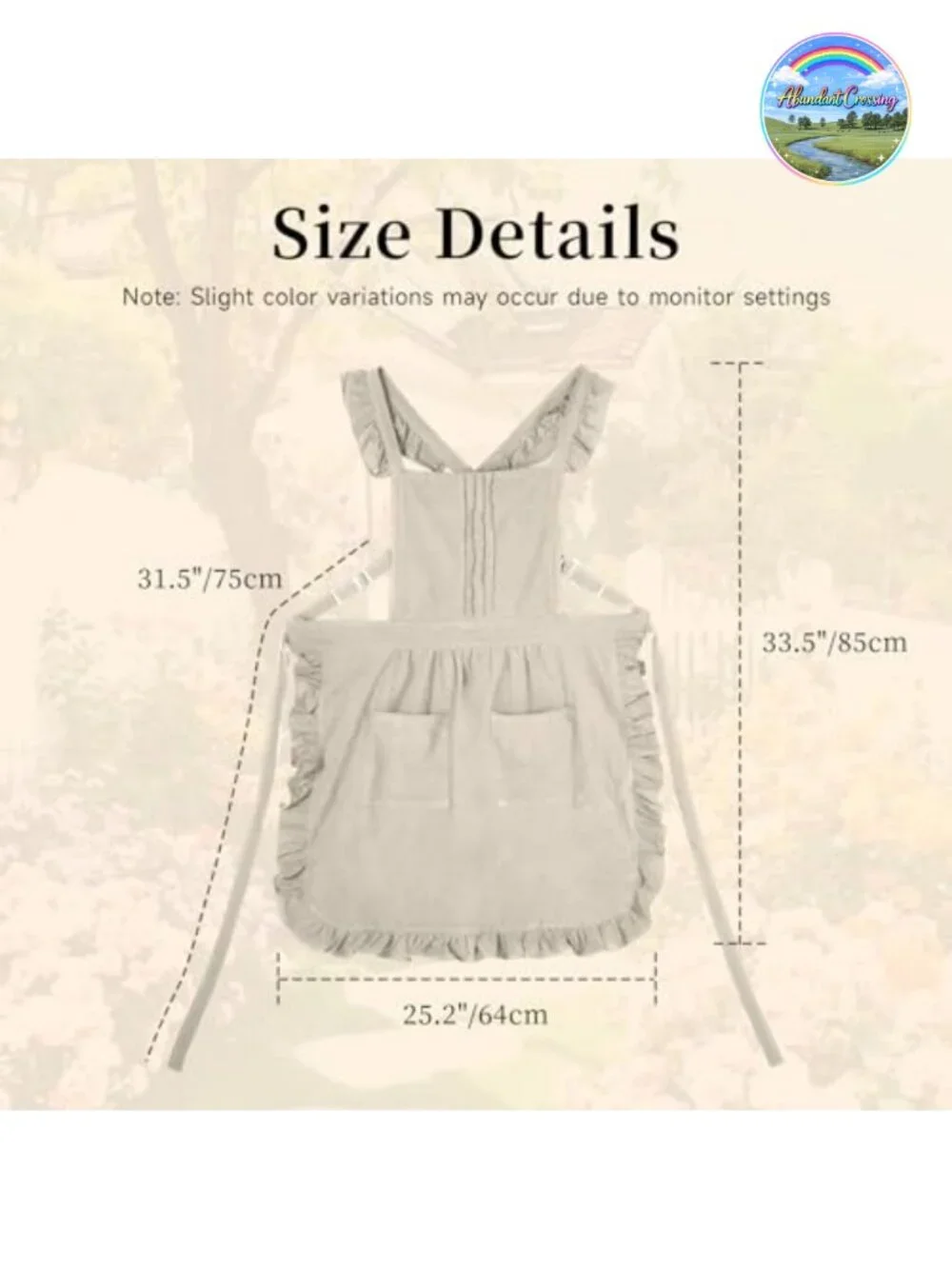 Vintage Ruffle Apron with Pocket, Frilly Kitchen Cooking Waitress